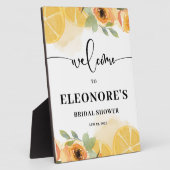 Plaque Photo Fête des mariées citrons et fleurs Accueil (Côté)