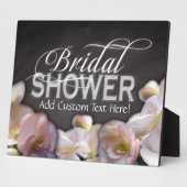 Plaque Photo Fête des mariées Floral & Chalkboard (Côté)