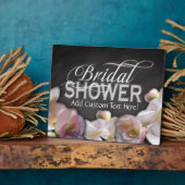 Plaque Photo Fête des mariées Floral & Chalkboard (Côté)