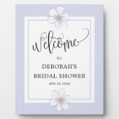 Plaque Photo Fête des mariées florale romantique Lilac (Devant)