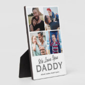 Plaque Photo Fête des pères 4 Collage de photos (Côté)