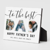Plaque Photo Fête des pères au meilleur DAD 3 Photo Collage (Côté)