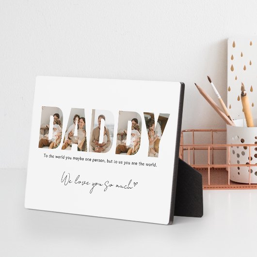 Plaque Photo Fête des pères Collage photo papa