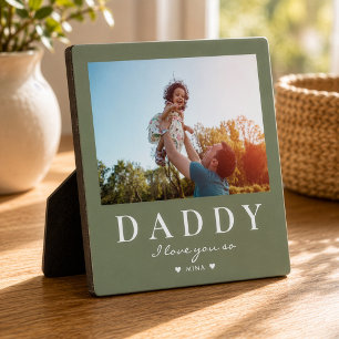 Plaque Photo Fête des pères DADDY moderne mignonne Texte person