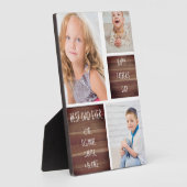 Plaque Photo Fête des pères de collage photo moderne (Côté)