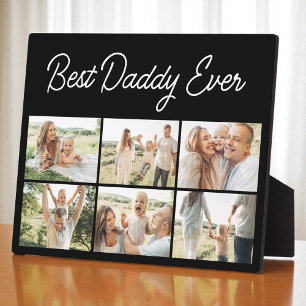Plaque Photo Fête des Pères Meilleur Papa Ever 6 Photo Collage