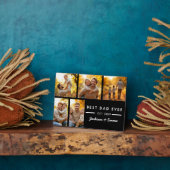 Plaque Photo Fête des pères Meilleur Papa Jamais Photo Collage (Côté)