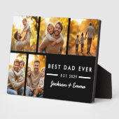 Plaque Photo Fête des pères Meilleur Papa Jamais Photo Collage (Côté)