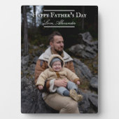 Plaque Photo Fête des pères minimaliste photo | Blanc (Devant)