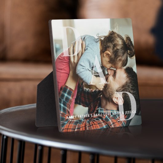 Plaque Photo Fête des pères minime de superposition DAD