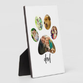 Plaque Photo Fête des Pères Papa Chien | 5 empreintes de patte  (Côté)