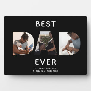 Plaque Photo Fête des pères personnalisée Collage photo meilleu