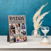 Plaque Photo Fête des pères rustique 9 Photo (Côté)