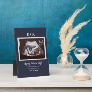 Plaque Photo Fête des pères Script Baby Ultrasound Photo Papa