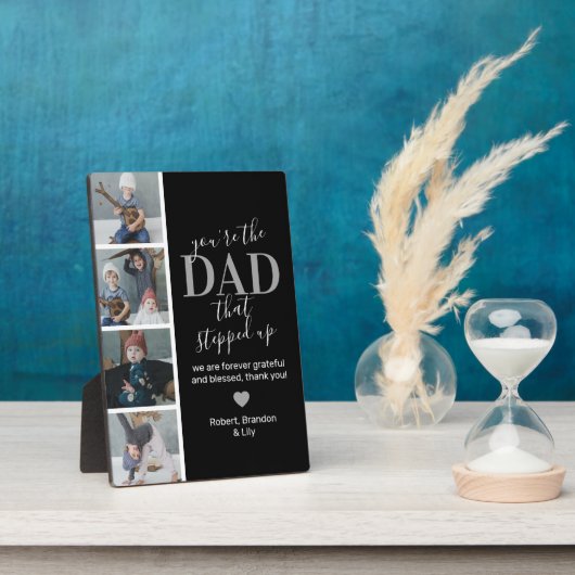 Plaque photo fête des pères Stepdad (Côté)