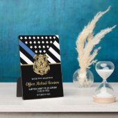 Plaque Photo Fête d'obtention du diplôme de la police Ligne Ble (Côté)