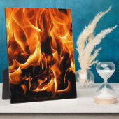 Plaque Photo Feu, flammes (Côté)