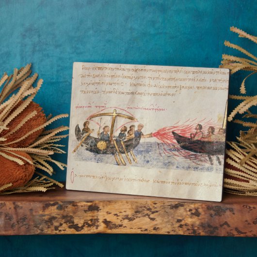 Plaque Photo Feu grec (vellum) (Côté)