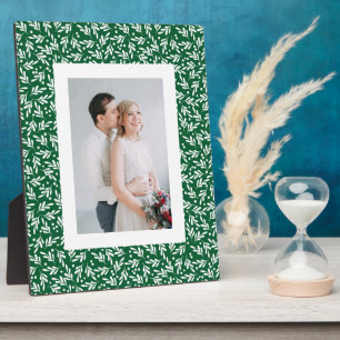 Plaque Photo Feuillage de fête vert et blanc Vacances