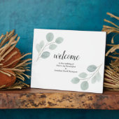 Plaque Photo Feuille de signature de Mariage de bienvenue sur p (Côté)