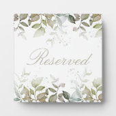 Plaque Photo feuilles d'aquarelle botanique réservés (Devant)