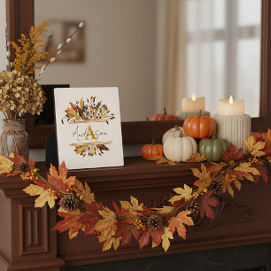 Plaque Photo Feuilles d'automne encadrent personnalisé