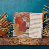 Plaque Photo Feuilles d'automne, Fleurs Versets bibliques sur l (Côté)