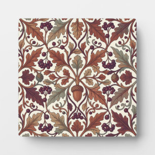Plaque Photo Feuilles de chêne glands baies style William Morri