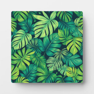 Plaque Photo Feuilles Tropicales de Monstera Motif Jungle
