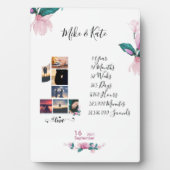 Plaque Photo Fiançailles Mariage Anniversaire collage Nouveau m (Devant)