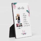 Plaque Photo Fiançailles Mariage Anniversaire collage Nouveau m (Côté)