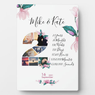 Plaque Photo Fiançailles Mariage Anniversaire collage Nouveau m