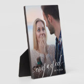Plaque Photo Fiançailles photo moderne Keepsaké (Côté)
