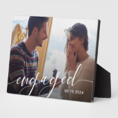 Plaque Photo Fiançailles photo moderne Keepsaké (Côté)