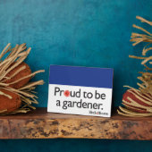 Plaque Photo Fier d'être Gardener (Côté)