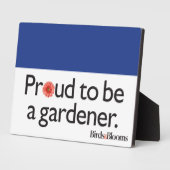 Plaque Photo Fier d'être Gardener (Côté)