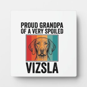 Plaque Photo Fier grand-père Vizsla conception vintage amateur