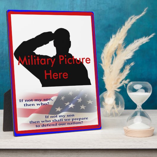 Plaque Photo Fier parent du cadre de fils militaire (Côté)