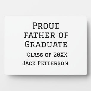 Plaque Photo Fier père de la classe de diplômés de 20XX ajouter