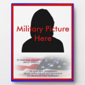 Plaque Photo Fière Parent de cadre de fille militaire (Devant)