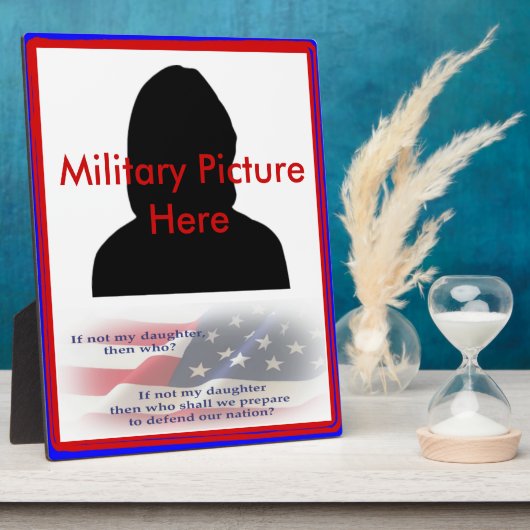 Plaque Photo Fière Parent de cadre de fille militaire (Côté)