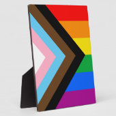 Plaque Photo Fierté de progrès LGBTQ+ (Côté)