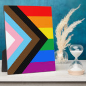 Plaque Photo Fierté de progrès LGBTQ+ (Côté)