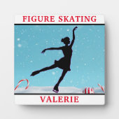 Plaque Photo Figure Patinage Flocon de neige (Devant)
