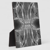 Plaque Photo Fil Razor contre nuages sombres (Côté)