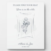 Plaque Photo Filiale florale gris avec devis (Devant)