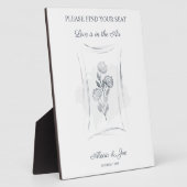 Plaque Photo Filiale florale gris avec devis (Côté)