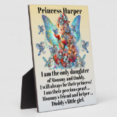 Plaque Photo Fille (Côté)