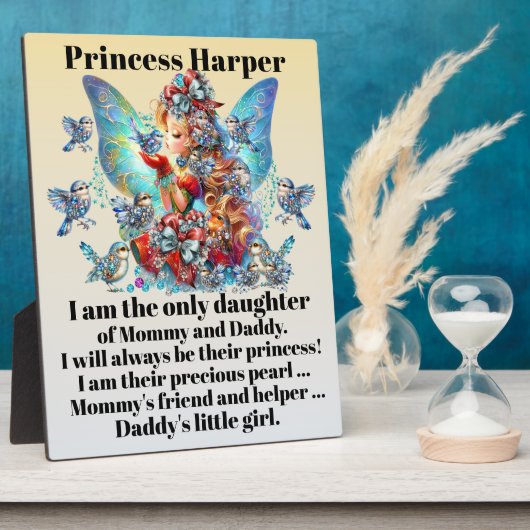 Plaque Photo Fille (Côté)