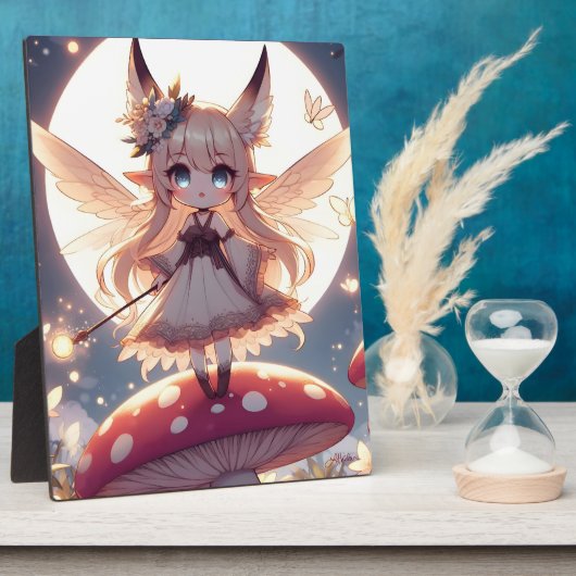 Plaque Photo Fille Anime Pixie Hippie Lune Fée (Côté)